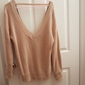 Beige knit sweater